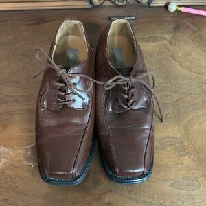 Robert David Brown Leather Boys Shoes, Size 4